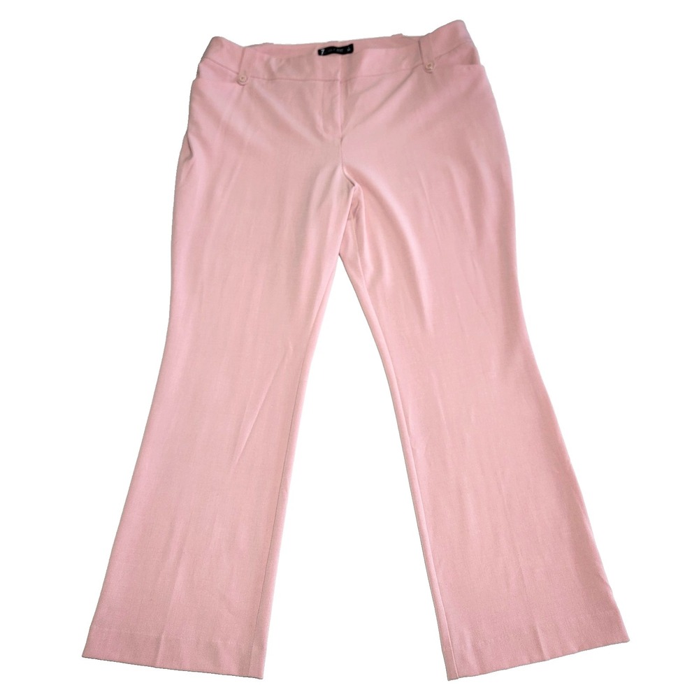 NWT 7th Ave New York & Co Pink Modern Fit Stretch Bootcut Dress Pants Petite 18
